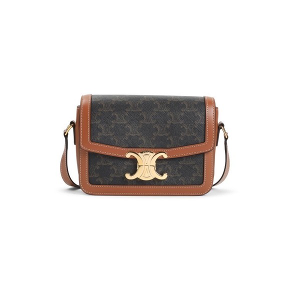Celine Tan Brown Calf Leather Teen Triomphe Bag - NWT - Picture 1 of 3